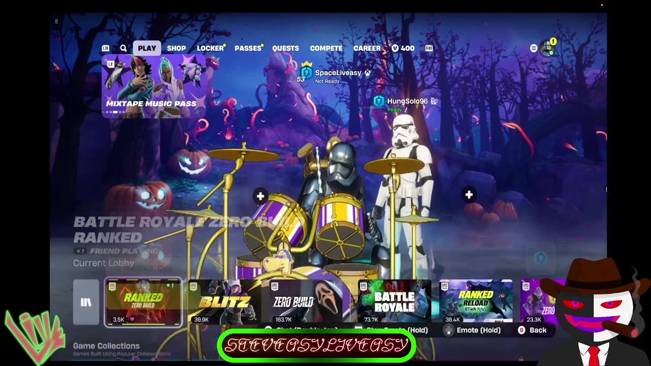 Fortnite battle pass grind with my buddy