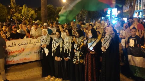 مسيرة شعبية بطنجة دعما لقافلة الصمود لكسر الحصار عن غزة 15 06 2025 من ابداعات مسيرة طنجة