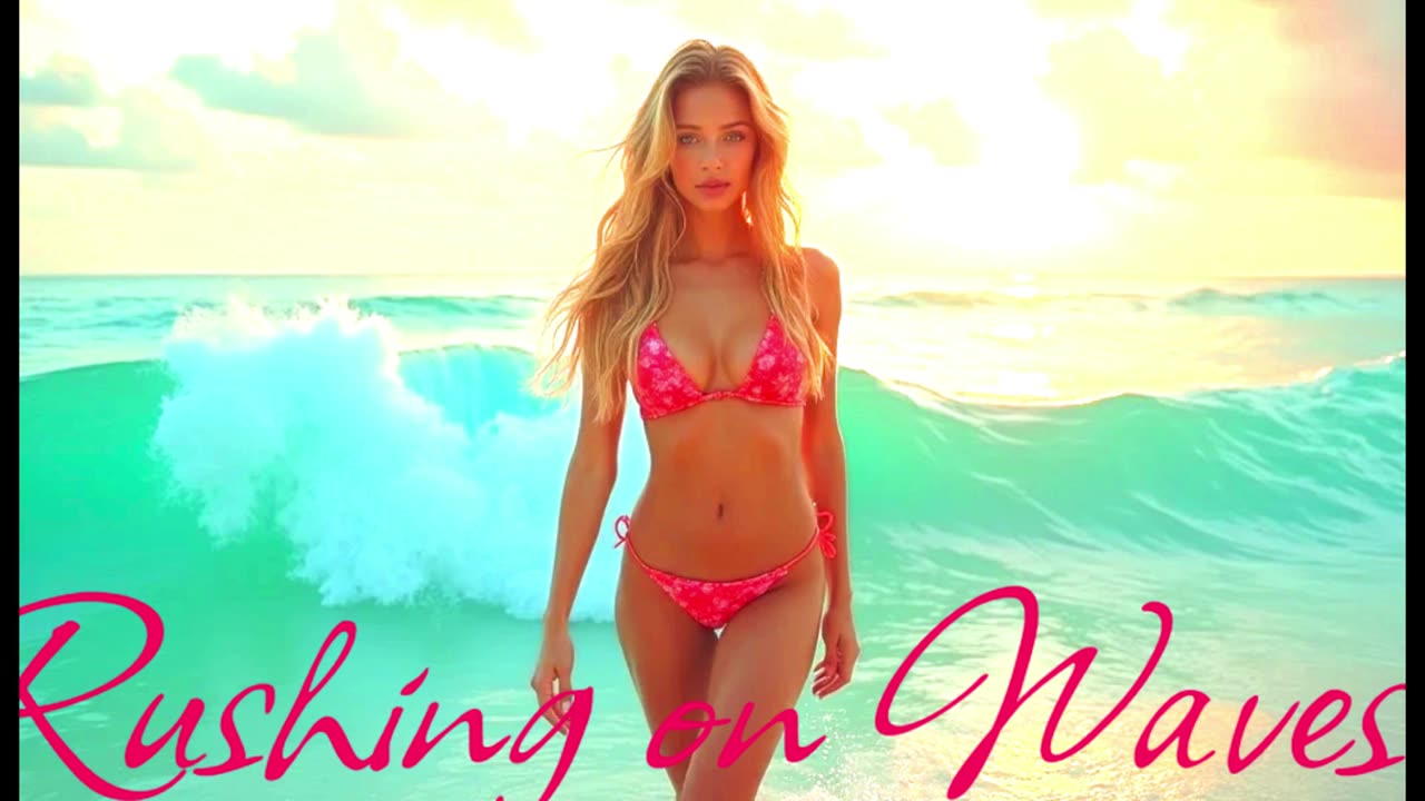 Electronic Music. Song Rushing on the Waves.