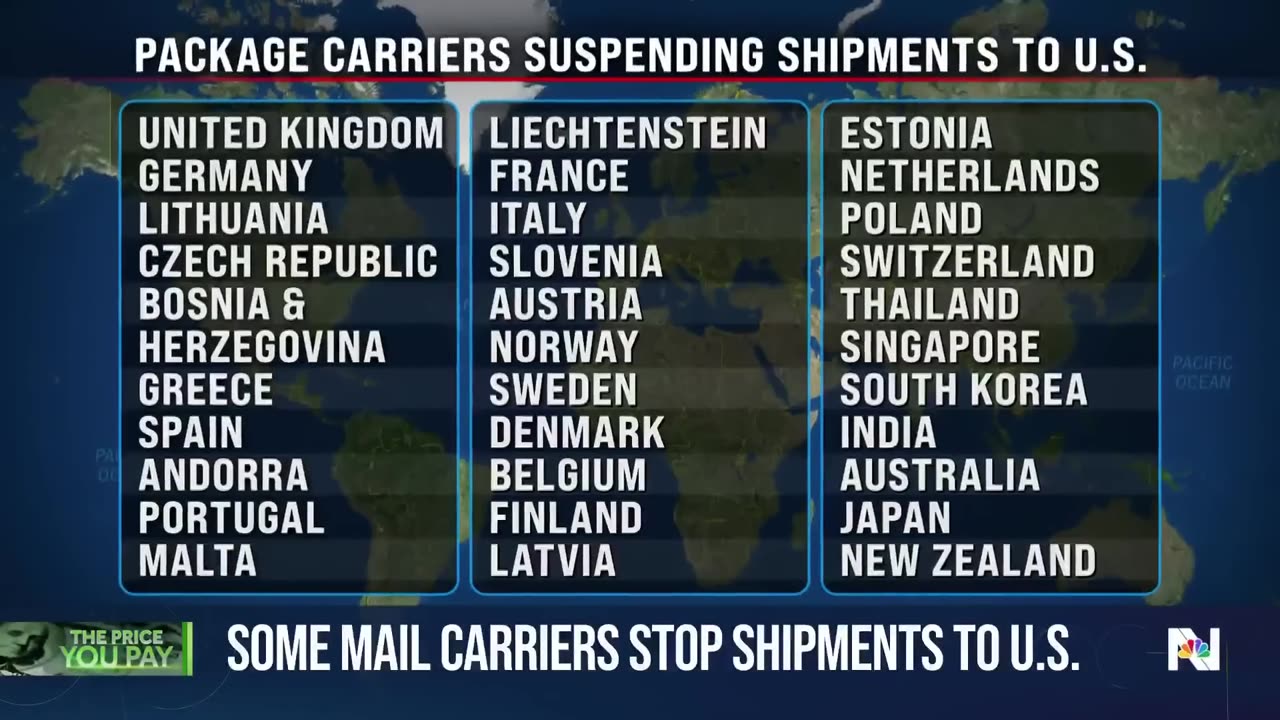 Mail carriers around the world pausing shipments to the U.S. following executive order