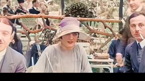 Paris life in the 1920s footage 🏛️ People walking, dining, and relaxing ☕ Bustling streets and café