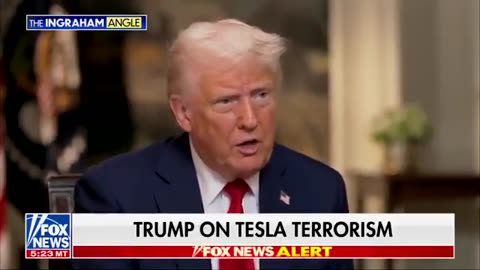 President Donald Trump on the attacks on Tesla!