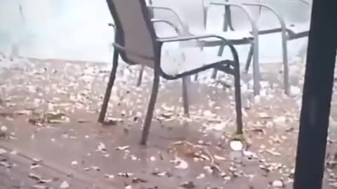 Baseball-sized hail falls in Cheyenne, Wyoming
