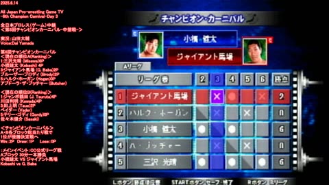 All Japan Pro Wrestling (Game) live stream-6th Champion Carnival-Day 3