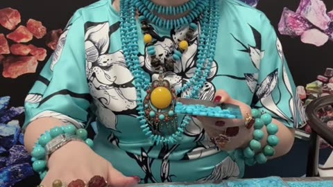 20250708-4 Sleeping Beauty Turquoise Cabochon: Blue - toned Elf Dancing on Fingertips