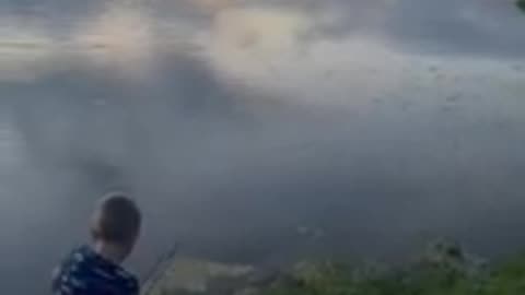 Viral: Alligator charges from water to steal Florida boy's fish in viral sneak a