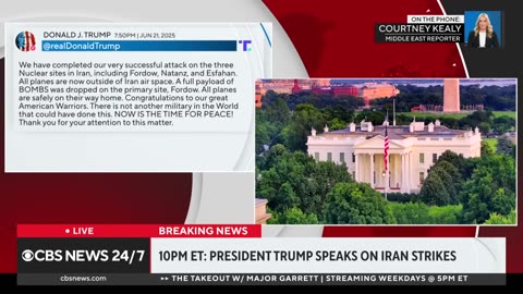 U.S. bombs 3 Iranian nuclear targets, Trump announces