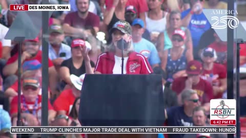 FULL SPEECH: Senator from Iowa Joni Ernst Speaks at the Trump Rally in Des Moines, IA - 7/3/25