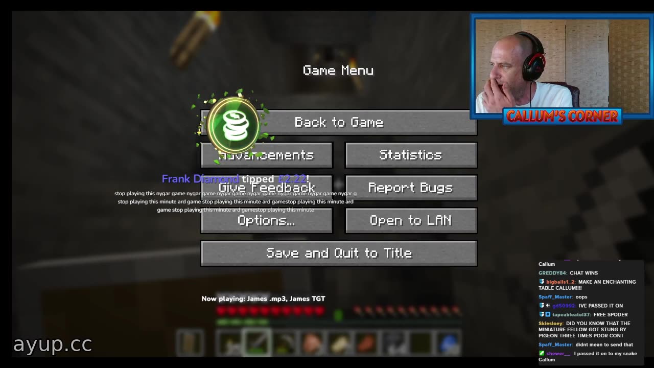 ayupcc - Callum's Corner - 28/07/25 - Competently Completing Minecraft Continued