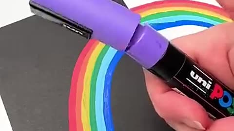 Breaking: Rainbow Art in Black and White paper #art #painting #shorts