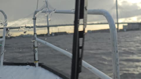 By boat on the Gulf of Finland