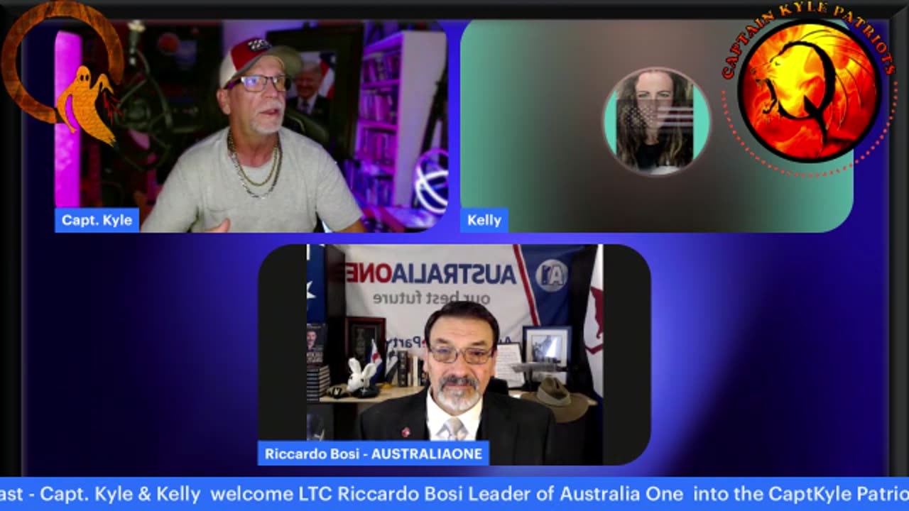 Capt Kyle & Kelly - Biweekly Round Table w Australia Party's leader LTC Riccardo Bosi! 4-4-25