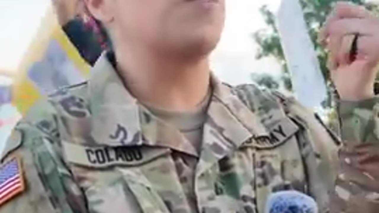 Active Duty cunt traitor Marine Joins Anti-ICE Protest While In Uniform winning wars with that