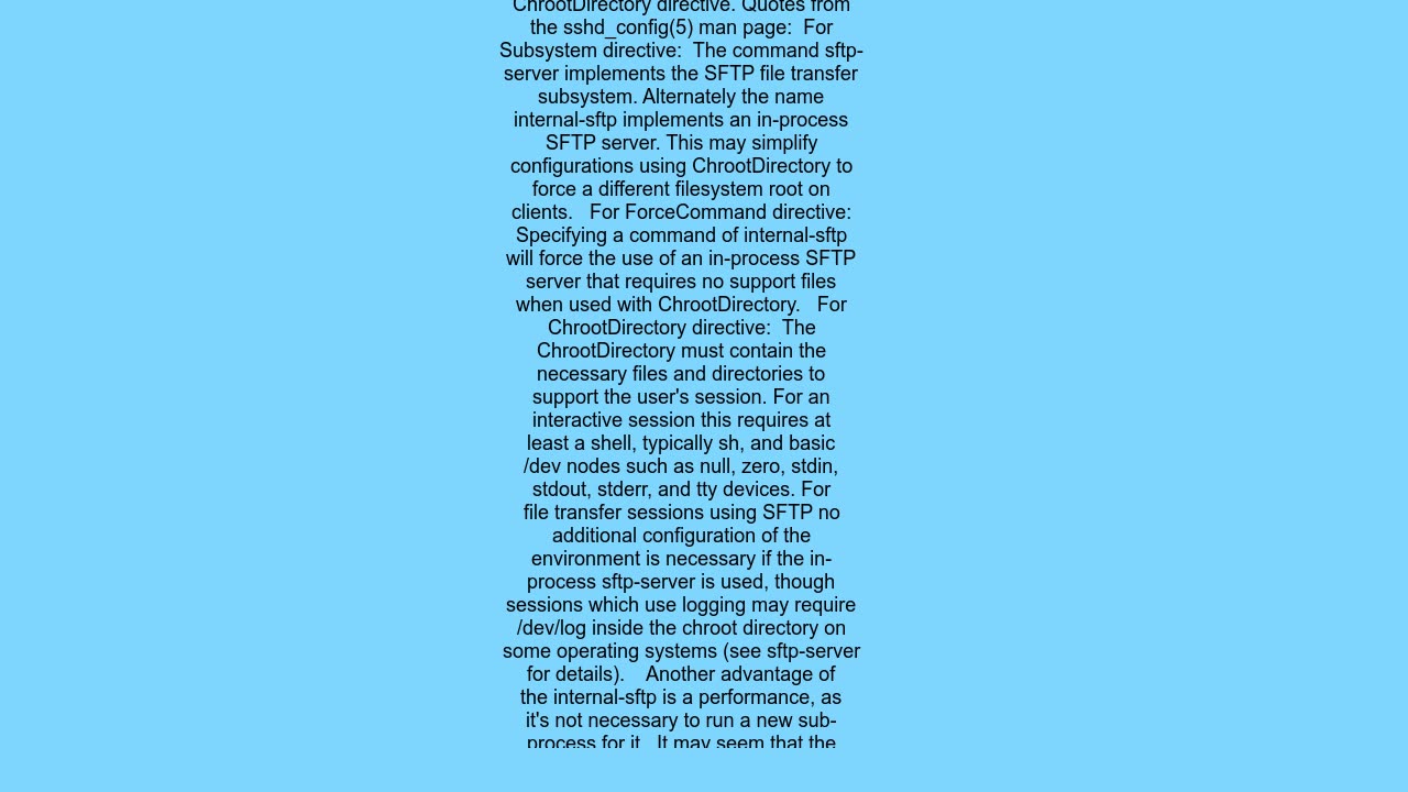 Difference between OpenSSH internal-sftp and sftp-server