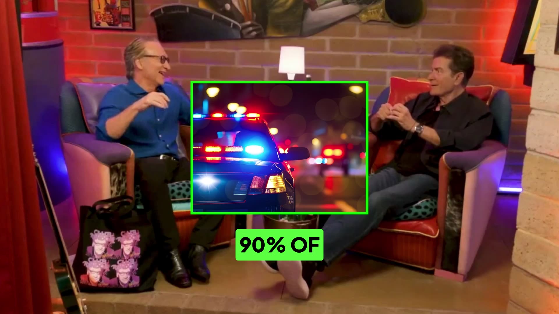 Charlie Sheen blows Bill Maher away with a ‘crazy’ idea to cut down on crime in US cities