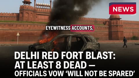 Delhi Red Fort Blast: At Least 8 Dead — Officials Vow “Will Not Be Spared” | Breaking
