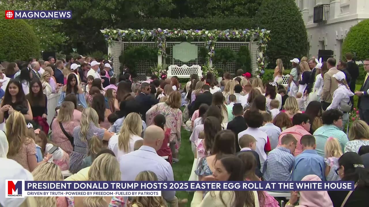 President Donald Trump Hosts 2025 Easter Egg Roll at The White House [LIVE]