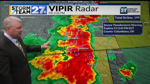 JUNE 27 2025 WKBN 27 FIRST NEWS TRACKING SEVERE WEATHER PART 3