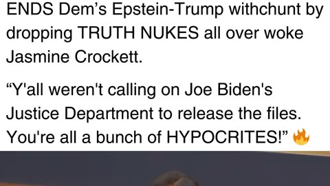 Crockett Gets Shut Down to Her Face During Total Meltdown about Epstein