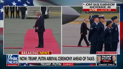 🚨 BREAKING: President Trump and Vladimir Putin have just met on the tarmac in Alaska,