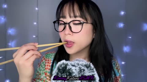 ASMR Asian Aunty Eats Your Face w_Chopsticks (Accent, Mouth Sounds, Whisper)