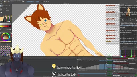 Working on more of Jinfinitas' Vtuber model