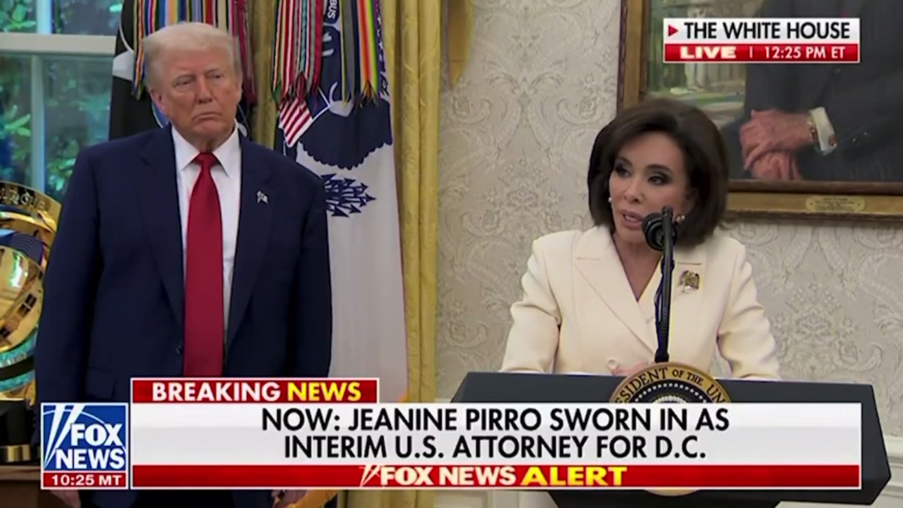 Jeanine Pirro Sworn in as Interim US Attorney for DC, Announces "No More Mercy for Criminals"