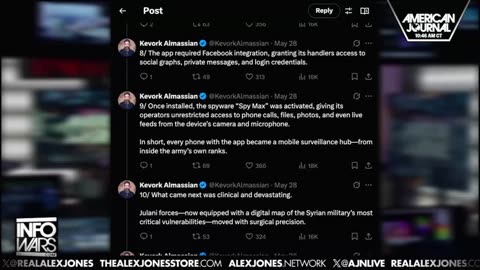 ALEX JONES - INFOWARS LIVE - ALEXJONES.NETWORK - THERE'S A WAR ON FOR YOUR MIND! ➡ THE ALEX JONES SHOW • WAR ROOM WITH OWEN SHROYER • THE AMERICAN JOURNAL WITH HARRISON SMITH • SUNDAY NIGHT LIVE WITH CHASE GEISER