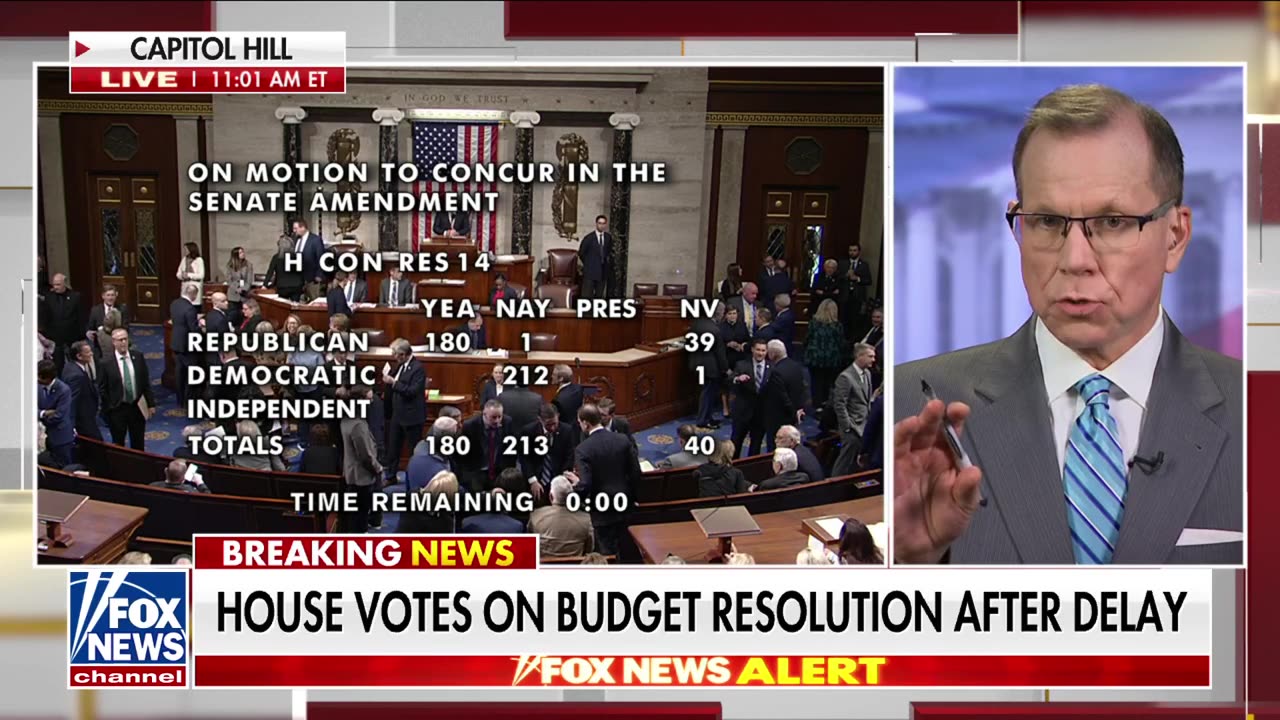 House vote on budget resolution resumes after delay