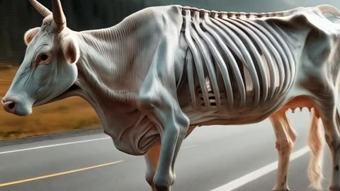 Cow is moving forward