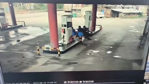 When you cross a truck wheel... scary