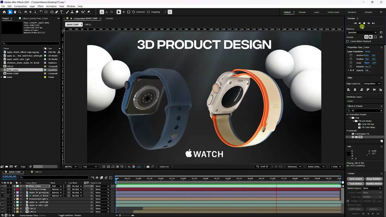 Professional 3D Product Motion Design in After Effects (No plugins!)