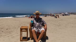 The Beach Captain in Time-Lapse. The Jetties, Newport Beach, California. TL 030