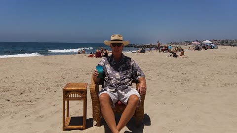The Beach Captain in Time-Lapse. The Jetties, Newport Beach, California. TL 030