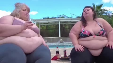 Ssbbw girls Eating Food