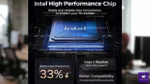 UGREEN 40Gbps M.2 NVMe SSD Enclosure with Dual Chips, External SSD Drive with Co