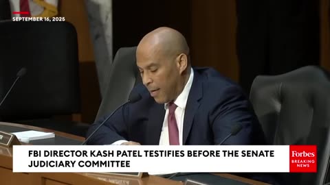 Sen Booker Clashed Slam FBI kash Patel credibility before the Senate
