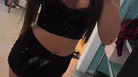 Cute tgirl in the mirror