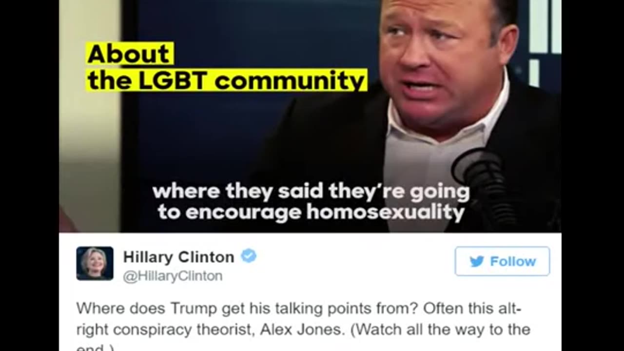 2016 Hillary Clinton ad using Alex Jones to smear Donald Trump