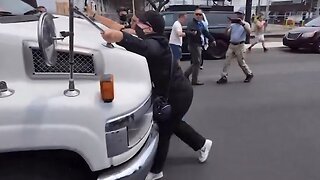 When TRUCKS Don’t Stop for PROTESTORS!!!