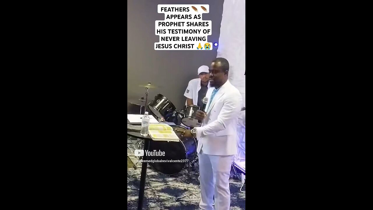 ANGELS FEATHERS FLY TOWARDS THIS PREACHER AS HE SHARES HIS TESTIMONY