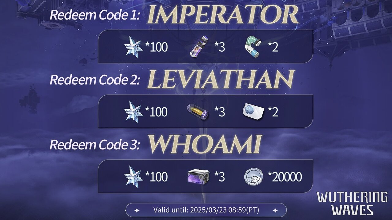 2.2 Livestream Codes (Wuthering Waves)