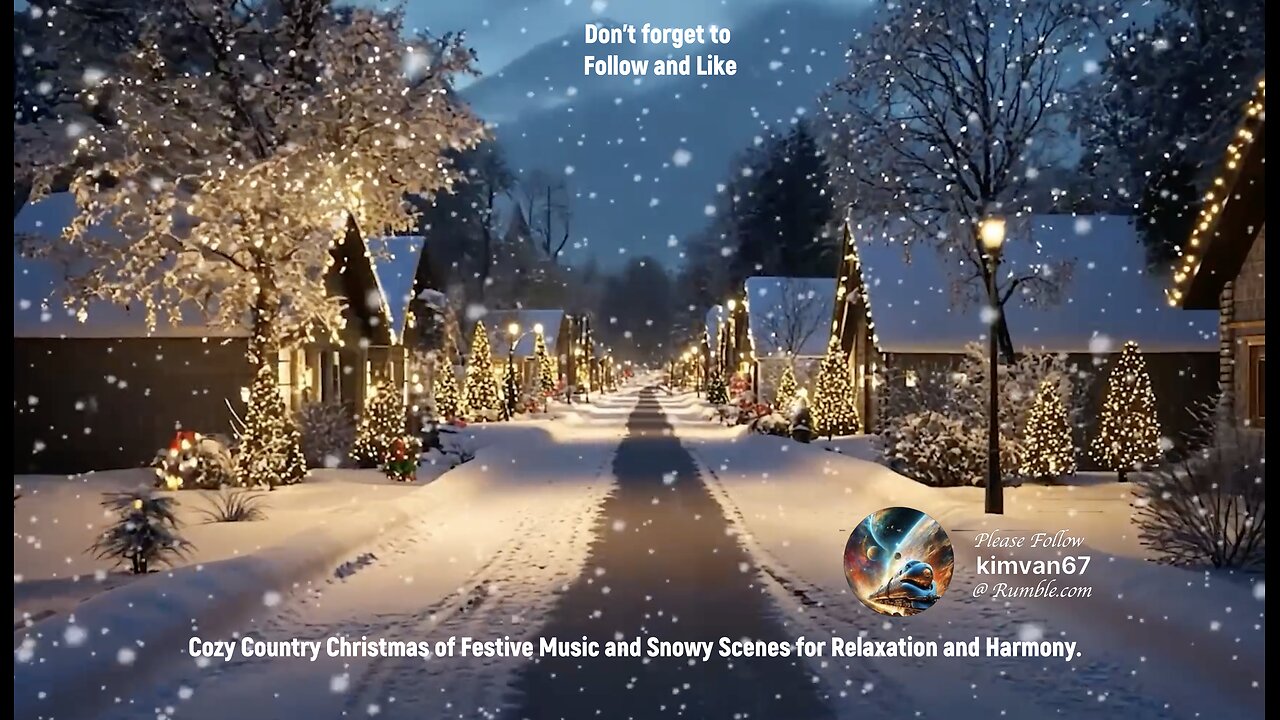 Cozy Country Christmas of Festive Music and Snowy Scenes for Relaxation and Harmony.
