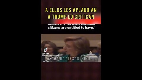 They were applauded, Trump is criticized.