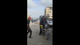 Another STARVING Gazan. Lord have mercy on that poor Motorcycle...