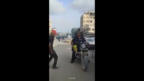 Another STARVING Gazan. Lord have mercy on that poor Motorcycle...