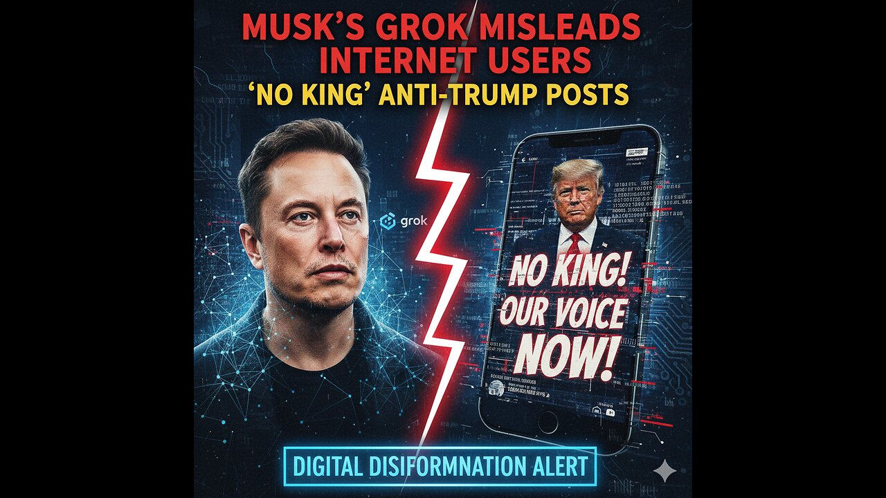 🚨 Musk’s GROK Under Fire! Did His AI Mislead Users Over Anti-Trump “No King” Posts? 🤖🇺🇸