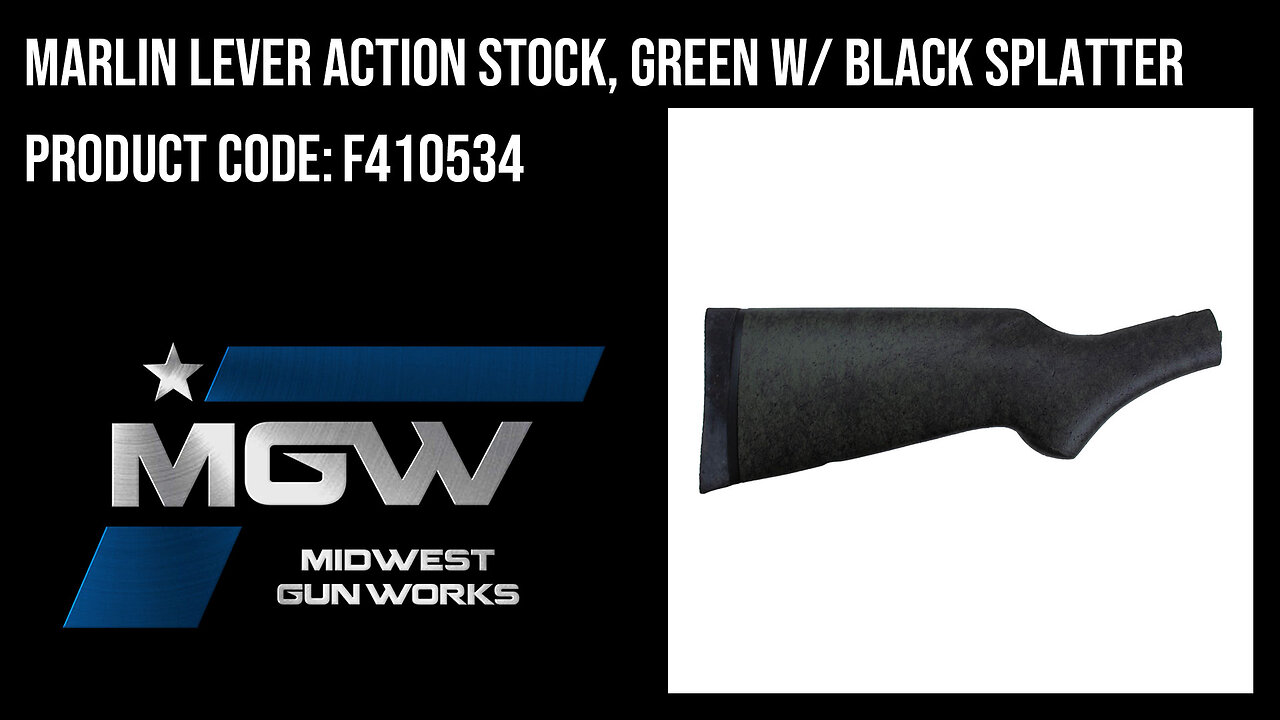 Marlin Lever Action Stock, Green w/ Black Splatter - F410534