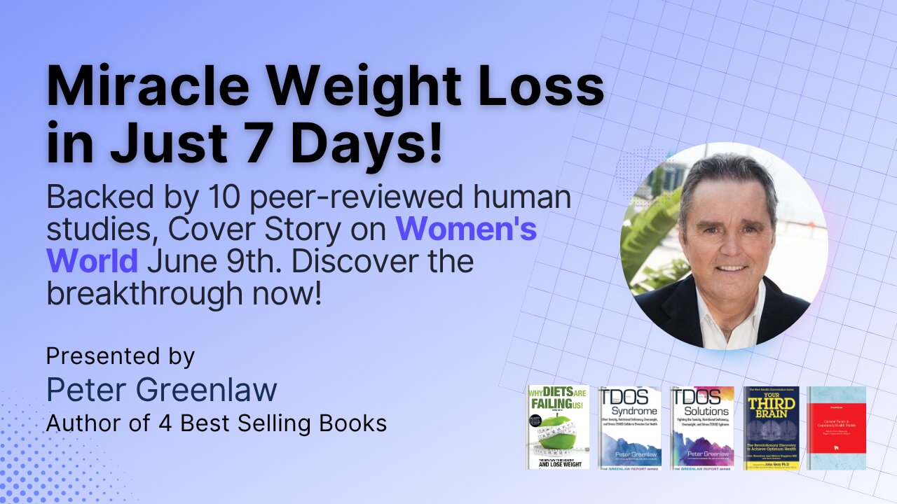 Miracle Weight Loss in Just 7 Days! Cover Story on Women's World June 9th | R2M Protocol