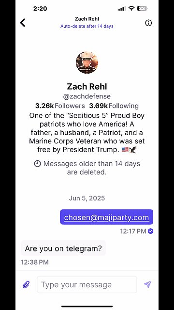 Ghosted again. Thanks Proud Boys